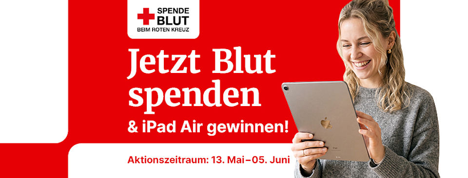 Blutspendeaktion iPad gewinnen